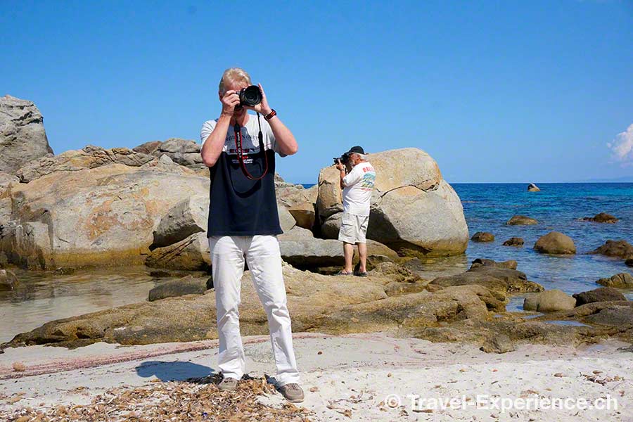 Korsika, Ile Rousse, Strand, Fotografen