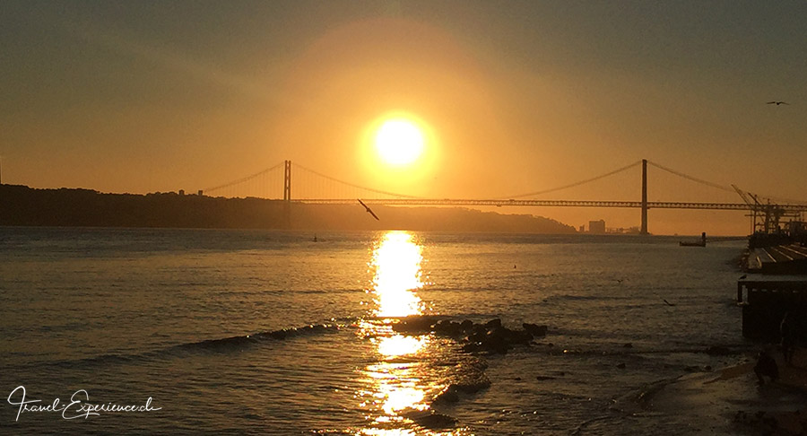 Portual, Lissabon, Sonnenuntergang, Ponte 25 de Abril