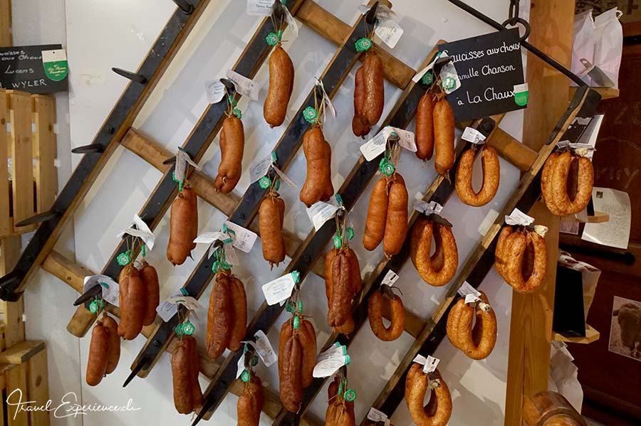 Saucissons in der La Ferme Vaudoise in Lausanne