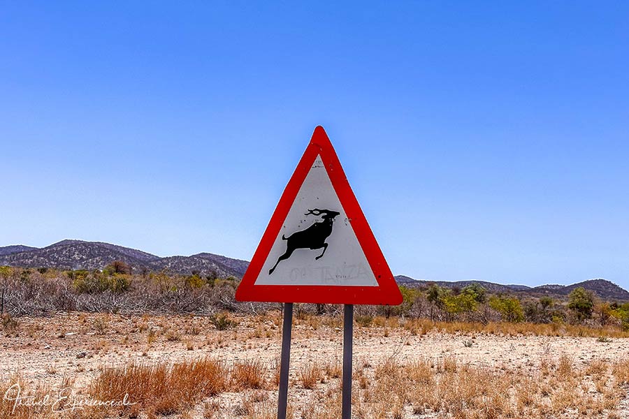 Namibia, Etosha Nationalpark, Schild