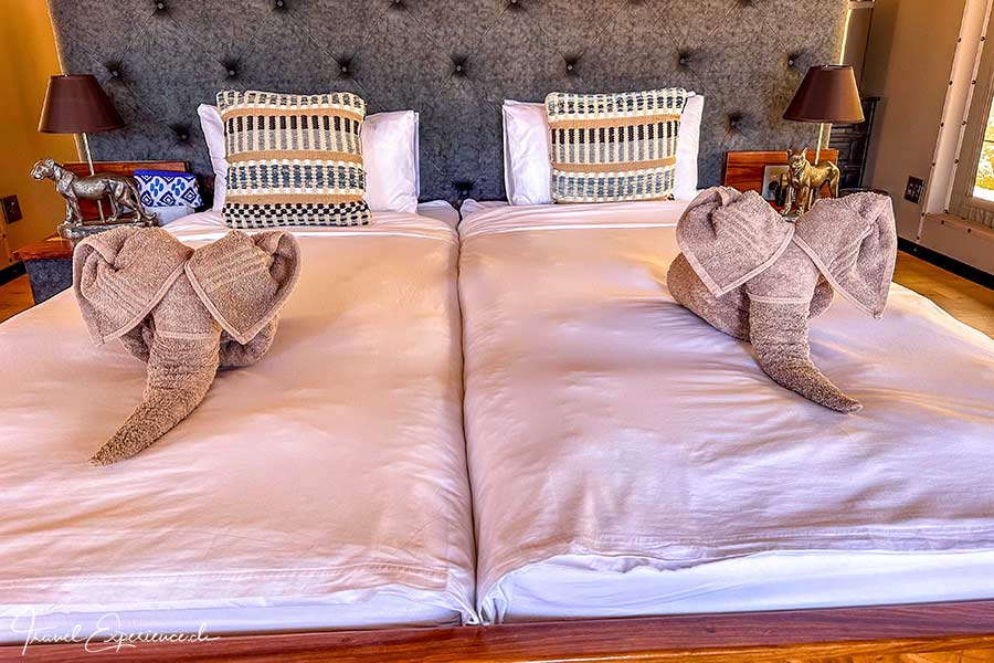 Namibia, Twyfelfontein Adventure Camp, Bettdeko