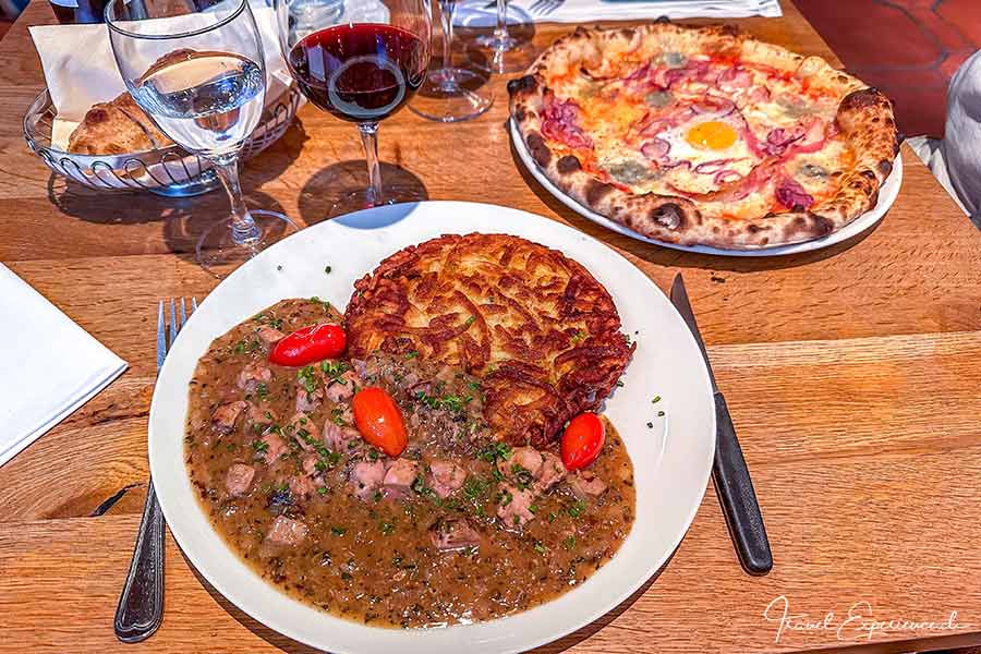 Hotel Des Alpes, Flims-Waldhaus, Restaurant Il Forno, Leberli, Rösti, Pizza