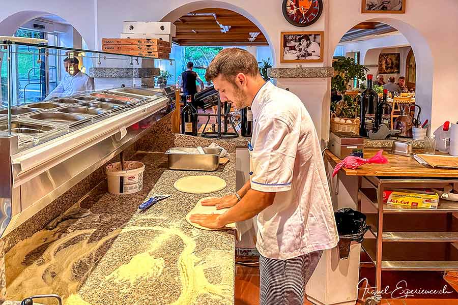Hotel Des Alpes, Flims-Waldhaus, Restaurant Il Forno, Pizzaiolo Giorgio Madaschi