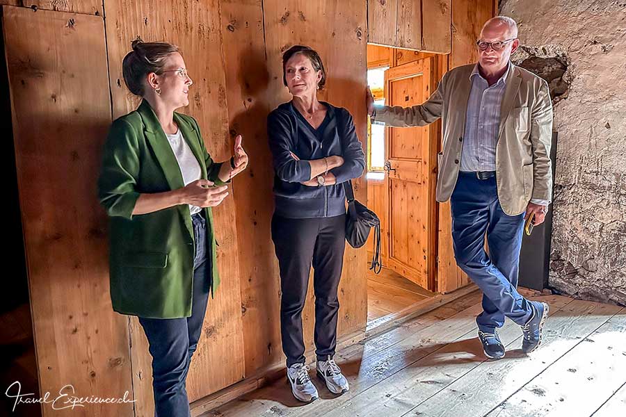 Museum Kloster St. Johann, Müstair, Vernissage zu Teil 1 der erneuerten Ausstellung, Dr. Romina Ebenhöch, Claudia Schmauder, Walter Anderau