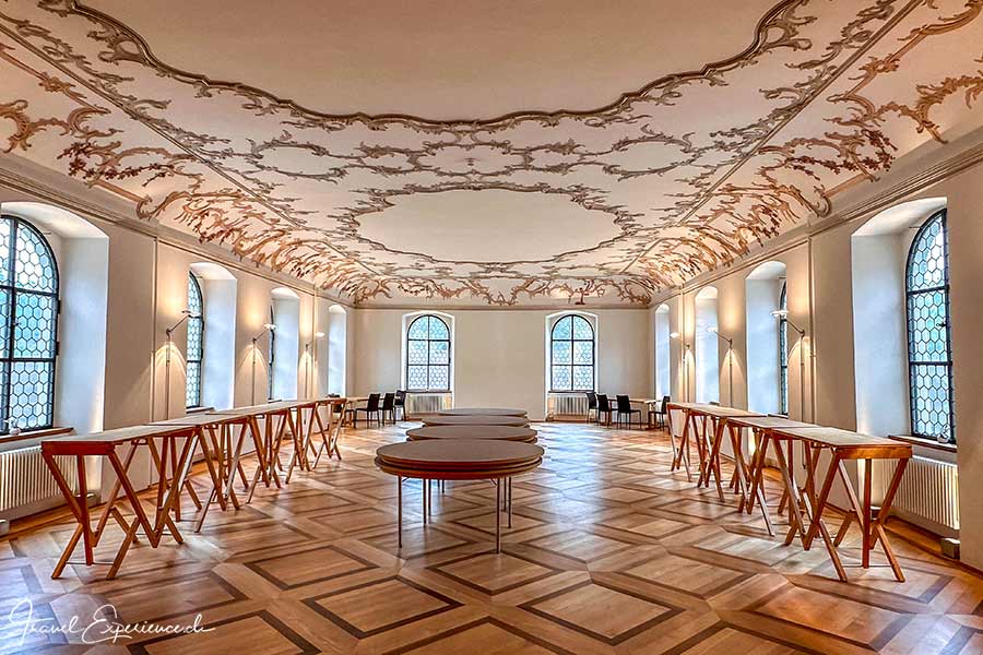 Innenaufnahme vom Festsaal im Kloster Fischingen, Thurgau, Schweiz