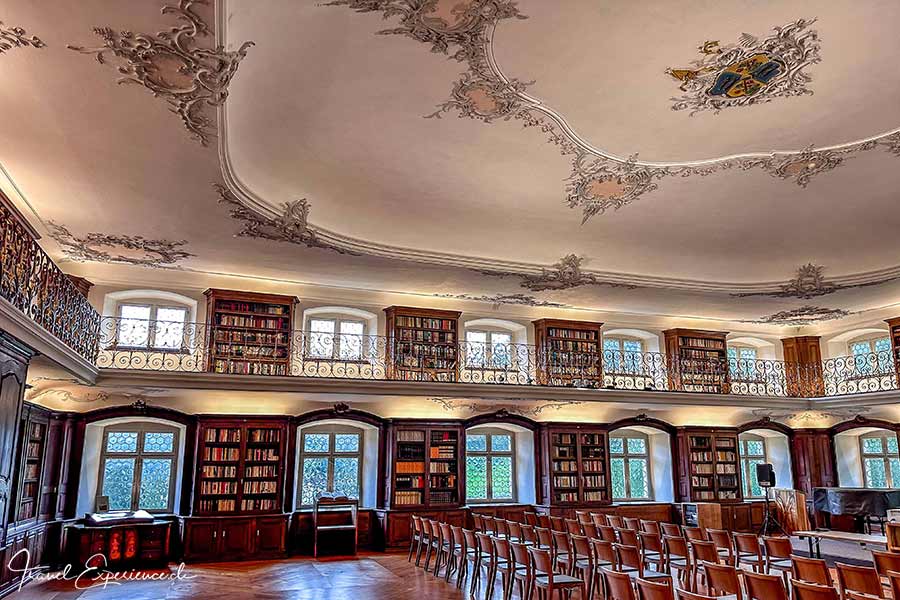 Innenaufnahme, Bibliothek im Kloster Fischingen, Thurgau