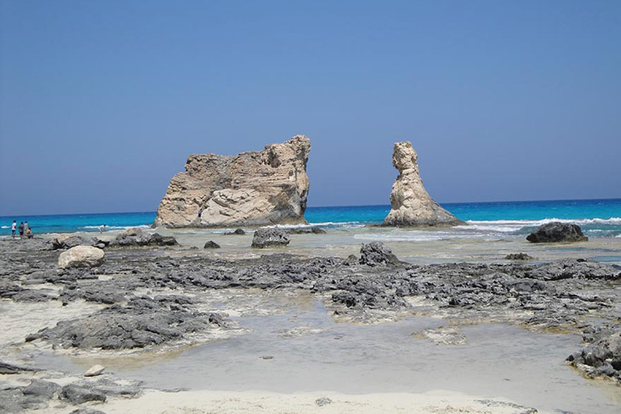 Strandaufnahme, Marsa Matrouh, Kleopatra Felsenbad