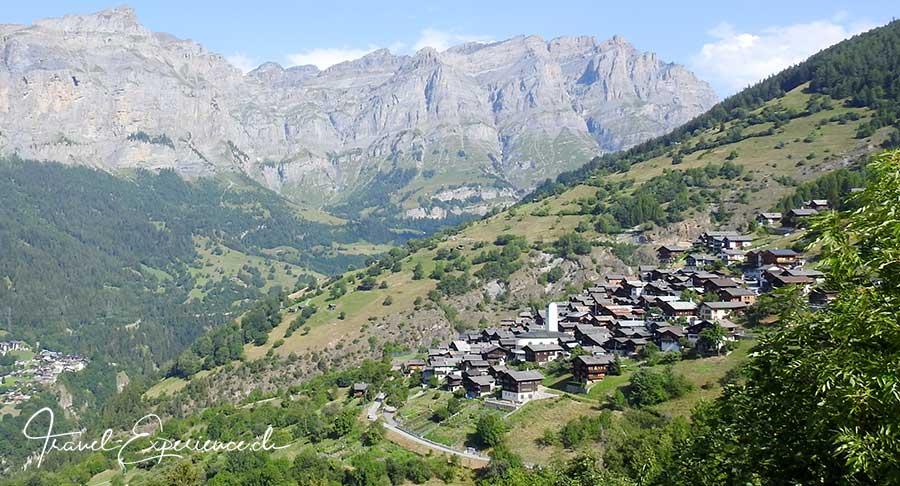Landschaft, Albinen, Walliserdorf