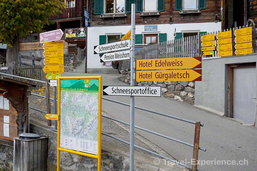 Wegweiser in Tschiertschen