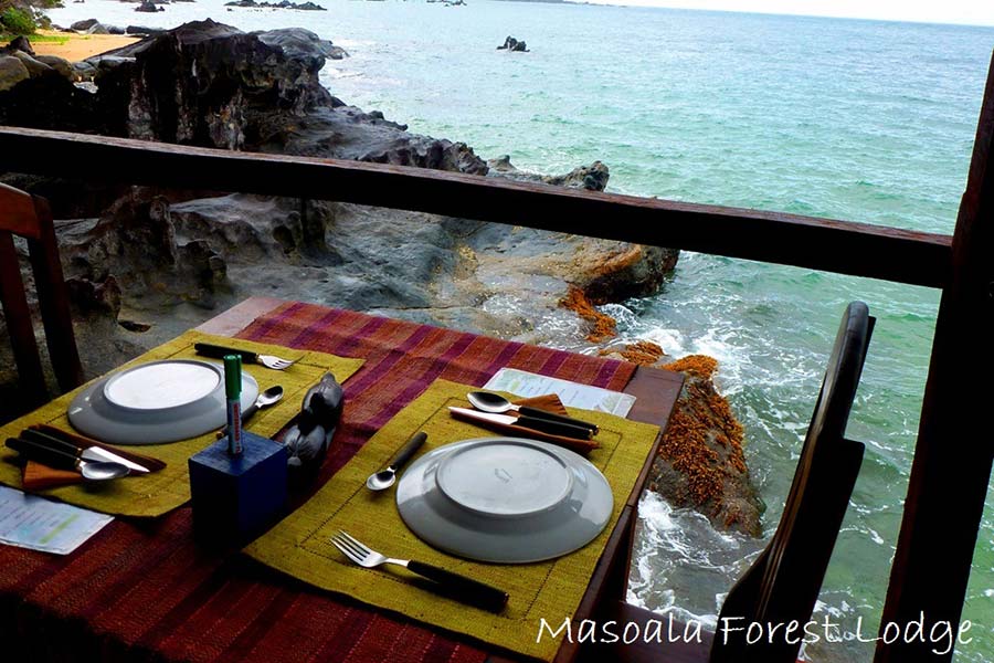Restaurant mit Meerblick in der Masoala Forest Lodge, © Masoala Forest Lodge