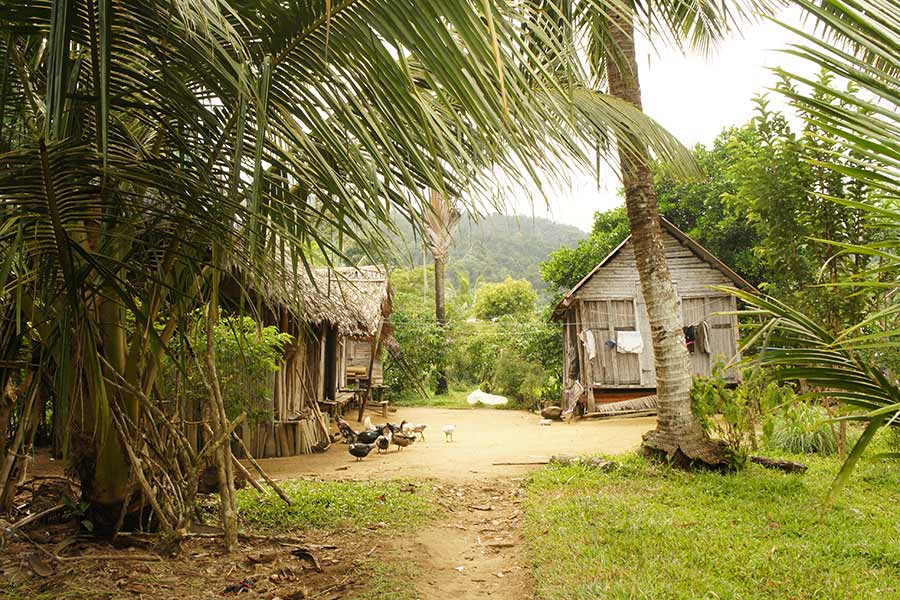 Dorf am Rande des Masoala Nationalparks in Madagaskar
