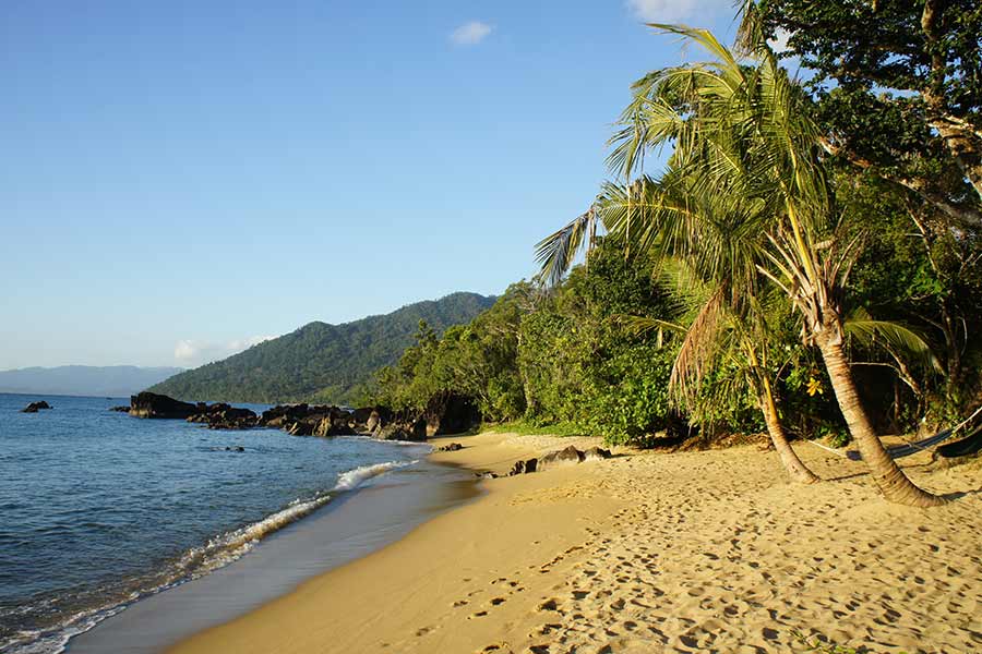 Strand der Masoala Forest Lodge