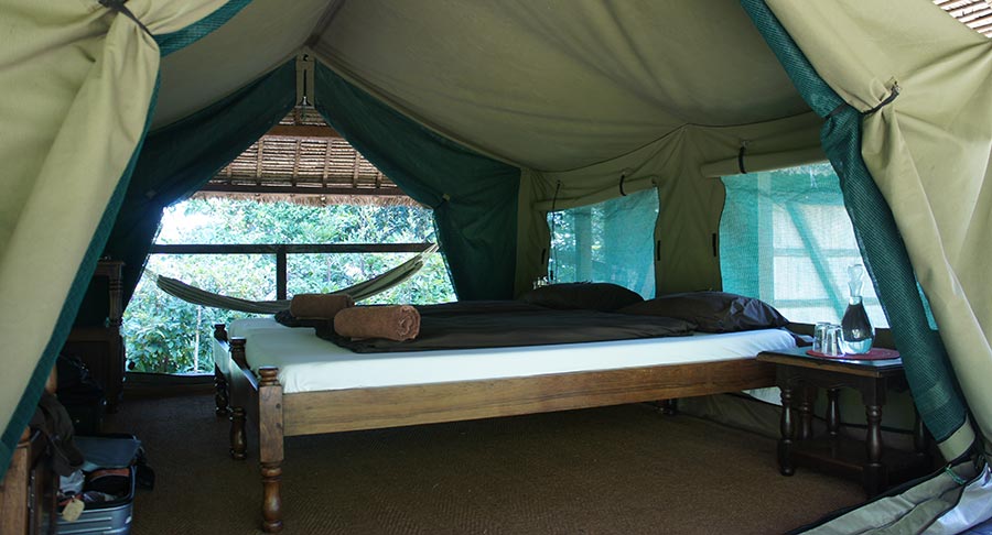 Innenaufnahme, Zelt der Masoala Forest Lodge