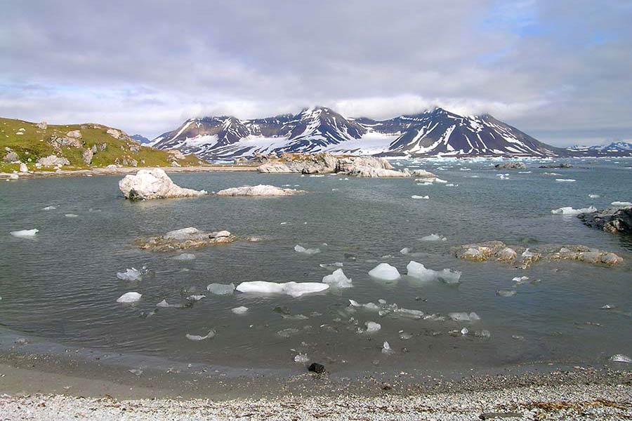 Landschaft mit Eis, Sofjebogen auf Spitzbergen