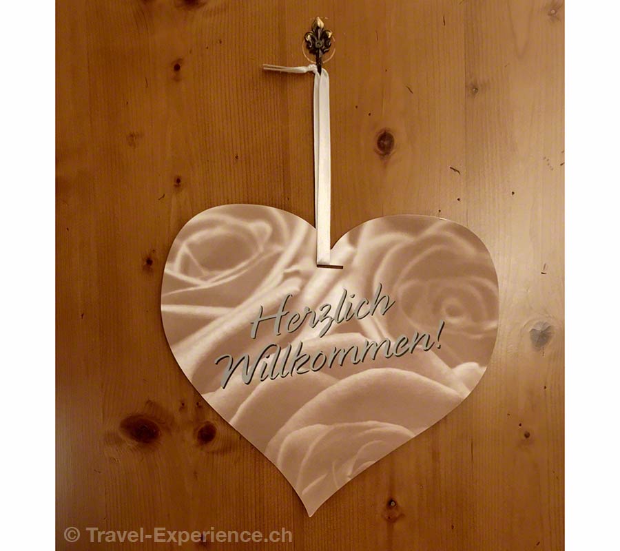 Detail, Herz an Zimmertüre im Posthotel