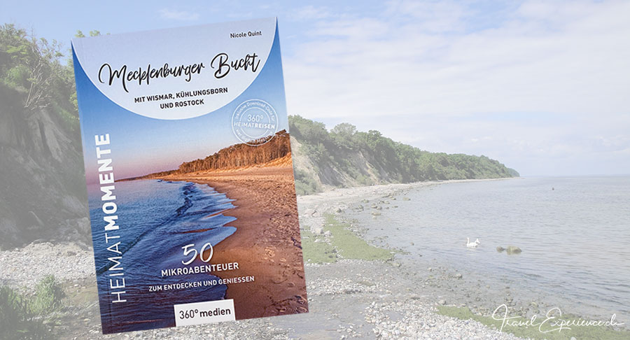 Buchcover von Mecklenburger Bucht von Nicole Quint, im Hintergrund die Steilküste