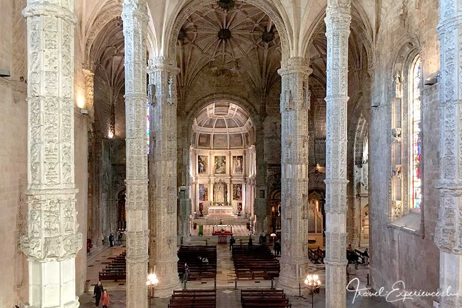 Innenaufnahme der Klosterkirche in Belem