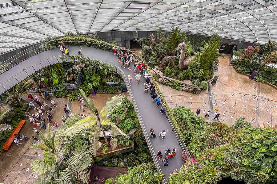 Übersicht im Cloud Forest im Garden by the Bay in Singapur