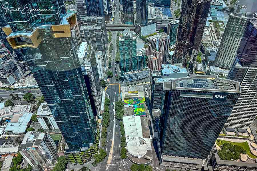 Blick auf das höchste Gebäude von Melbourne aus dem dem Skydeck