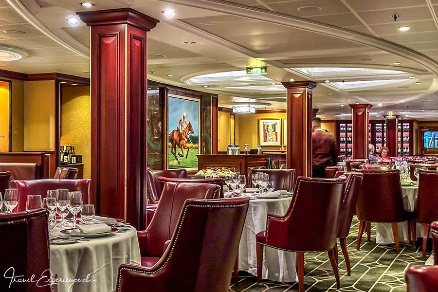 Innenaufnahme des Spezialitätenrestaurants Polo Grill auf der Oceania Riviera