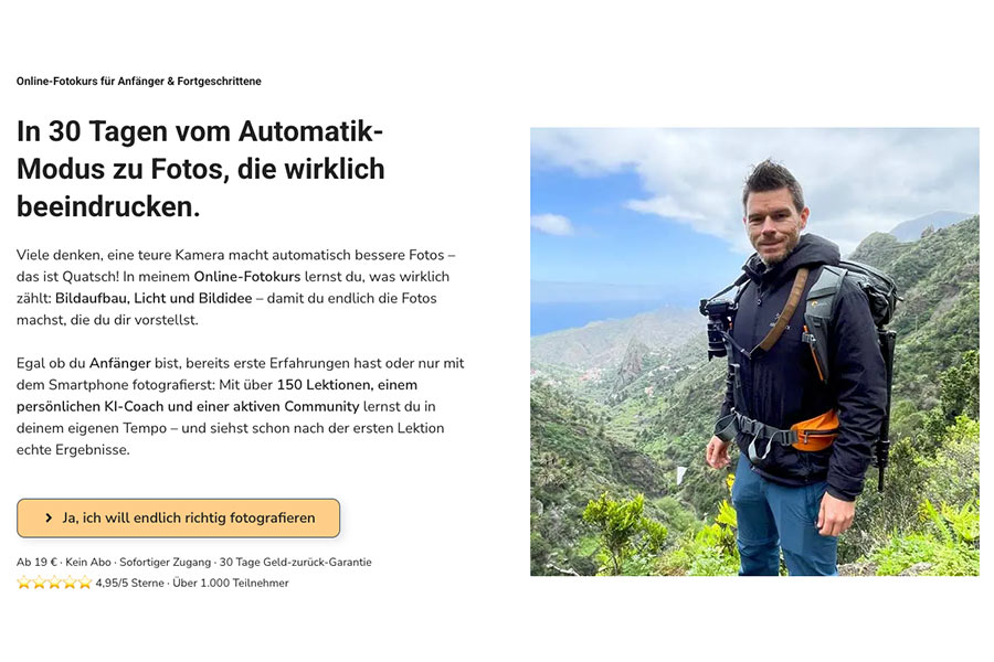 Screenshot aus Florian Westermanns Online-Fotokurs, PhotoTravellers