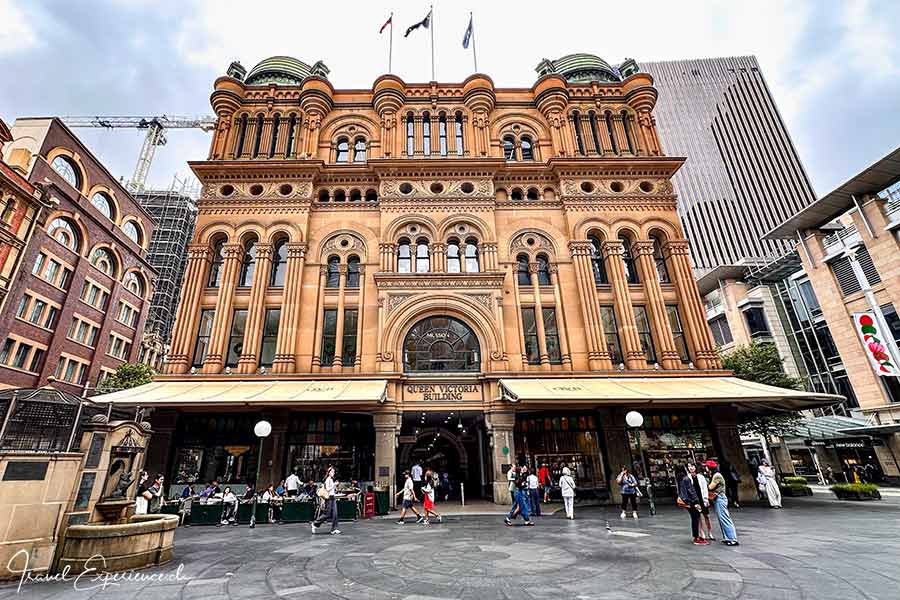 Das ist nur die kurze Fassade des Queen Victoria Buildings in Sydney