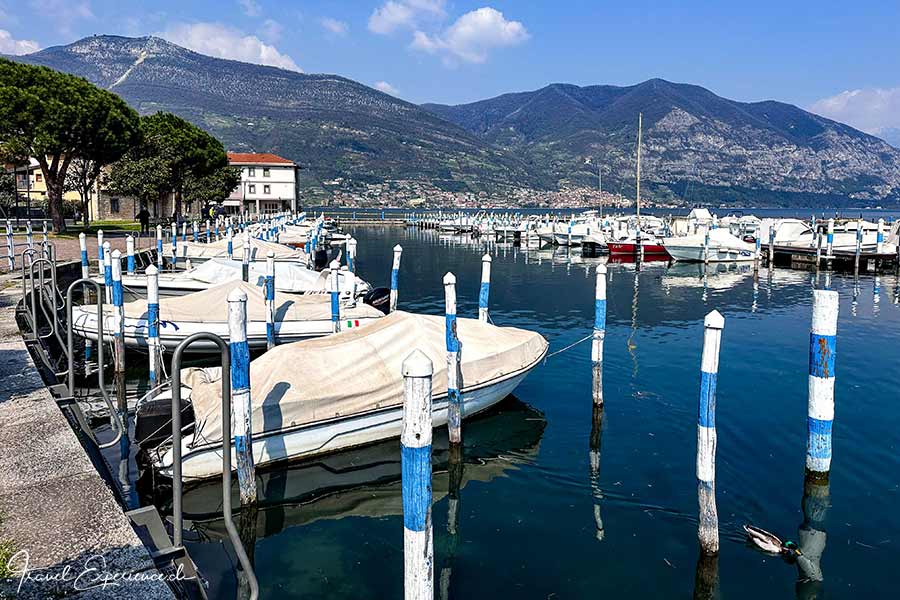 Hafen und Lungolago in Clusane sul Lago, Lago d'Iseo