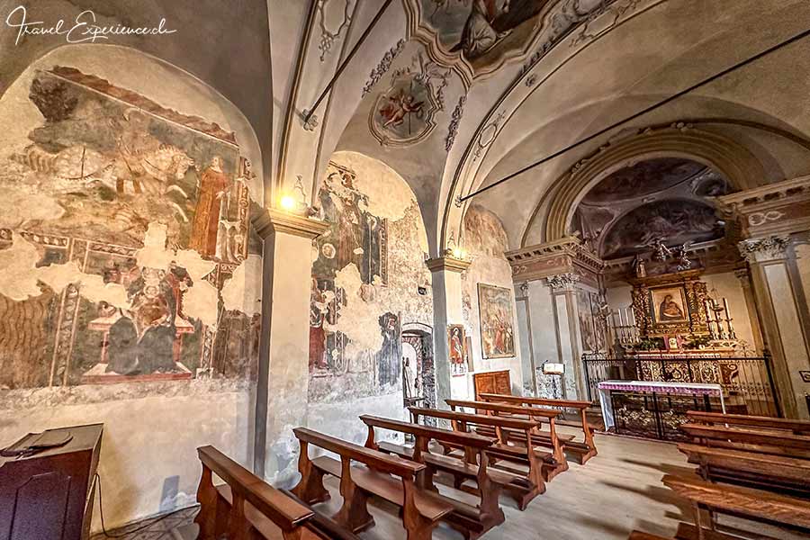 Die nur teilweise erhaltenen Fresken in der Kirche Santa Maria del Mercato in Iseo
